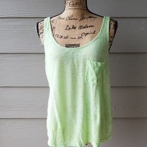 Lime green tank top